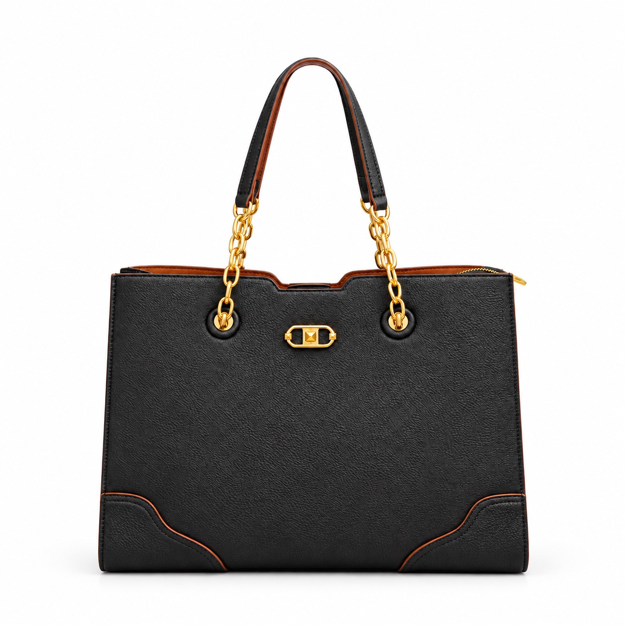 Jazmery Structured Chain Tote Bag